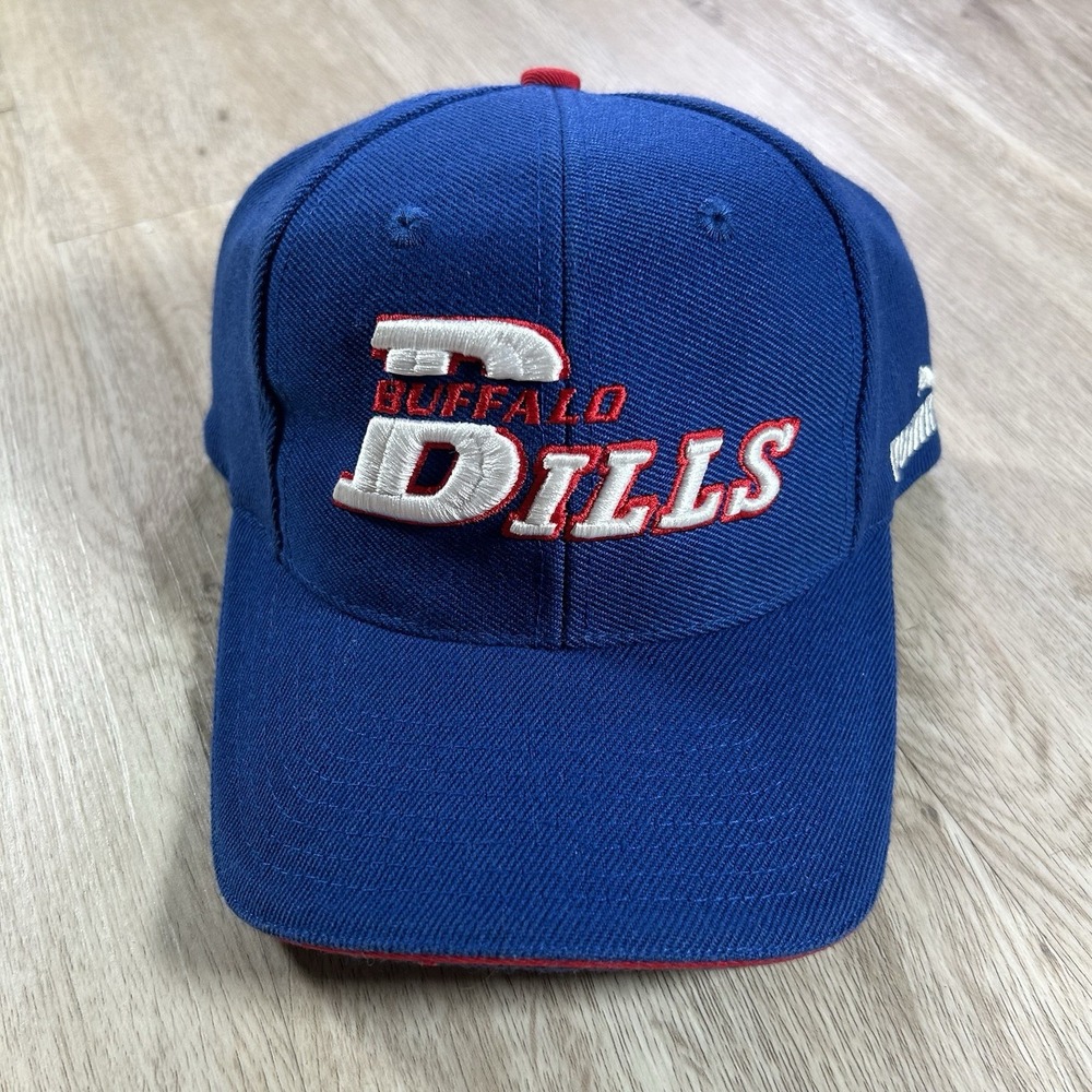 VTG Buffalo Bills Strapback Hat NFL Football Puma Pro Player Blue Wool Cap